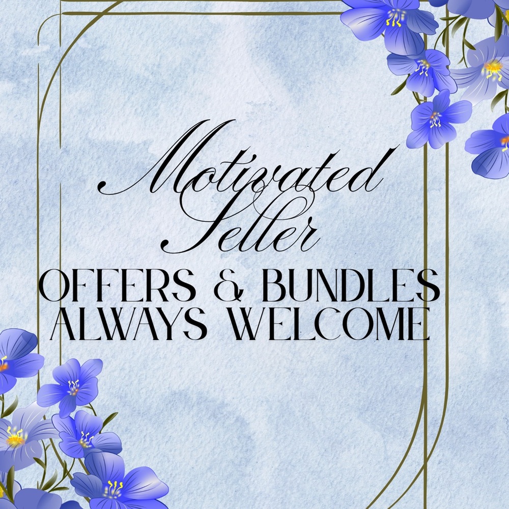 Motivated Seller Sign with Blue Flowers